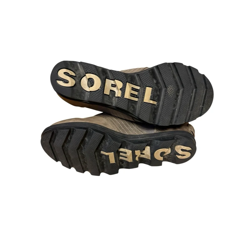 Sorel‎ Boot Women’s Size 8.5 Leather Lexie Lace Up Wedge Waterproof Quarry Grey